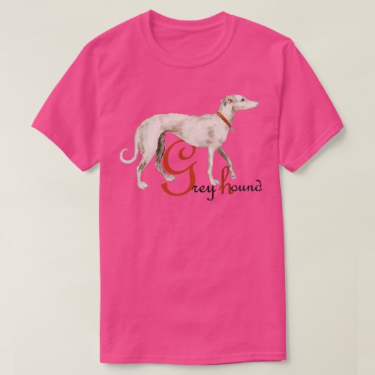 Greyhound Dog T-shirt (Design voorkant)