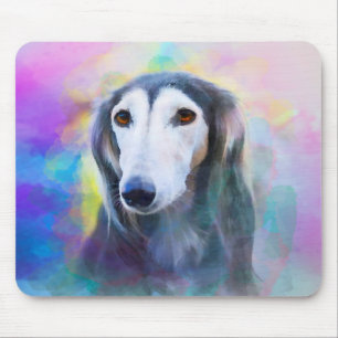 Greyhound Dog Waterverf Art Painting Muismat