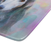 Greyhound Dog Waterverf Art Painting Snijplank (Hoek)