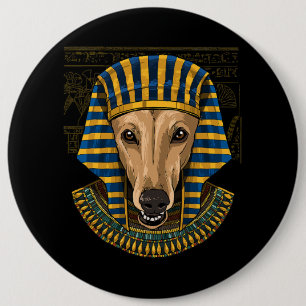 Greyhound Egyptische Farao Historian Archeoloog Ronde Button 6,0 Cm