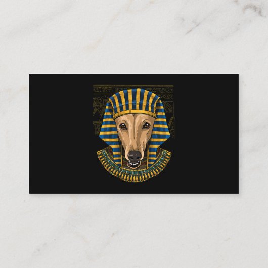 Greyhound Egyptische Farao Historian Archeoloog Visitekaartje (Achterkant)