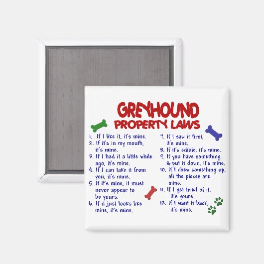 GREYHOUND Eigendomsrecht 2 Magneet (Voorkant / Achterkant)