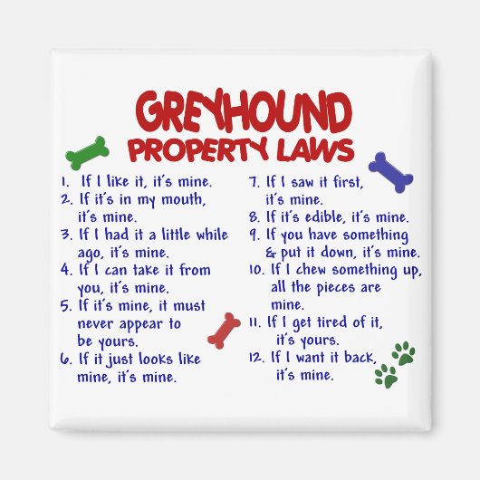 GREYHOUND Eigendomsrecht 2 Magneet (Voorkant)