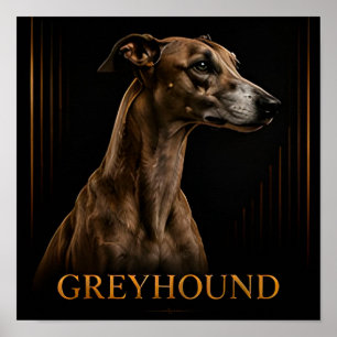 Greyhound Elegante Snelheid Collectie Poster