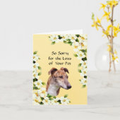 Greyhound en Dogwood - Sympathie Kaart (Gele Bloem)