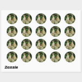Greyhound en Puppies Ronde Sticker (Vel)