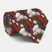 Greyhound en Santa Dog Art Stropdas (Opgerold)