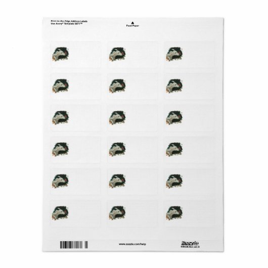 Greyhound en vink je adres hier! etiket (Full Sheet)