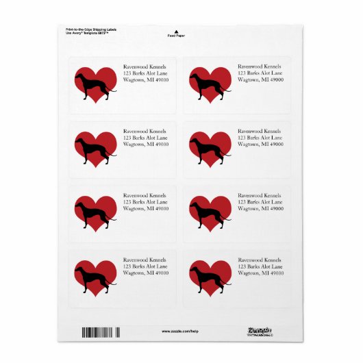 Greyhound Etiket (Full Sheet)