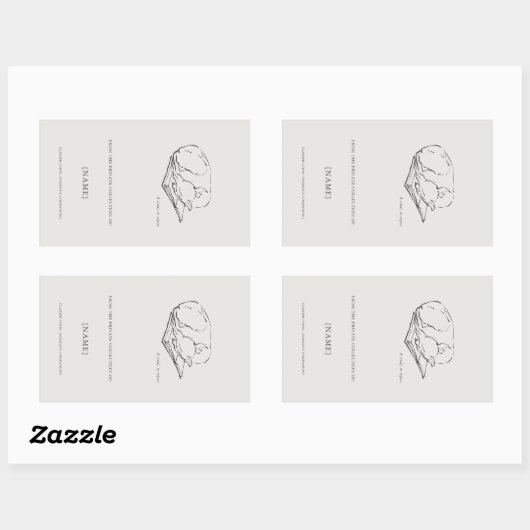 Greyhound- Ex libris bookplate Sticker (Vel)