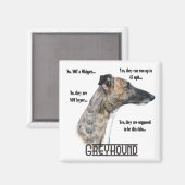 Greyhound FAQ Magnet (Voorkant / Achterkant)