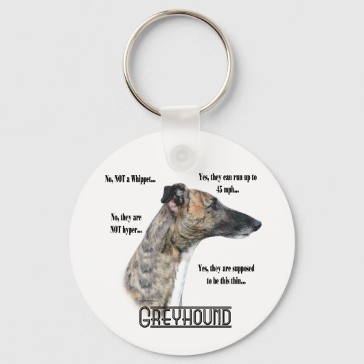 Greyhound FAQ Sleutelhanger (Voorkant)
