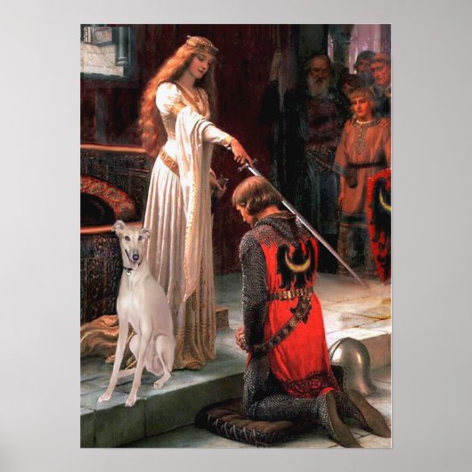 Greyhound (fawn 2) - de colade poster (Voorkant)