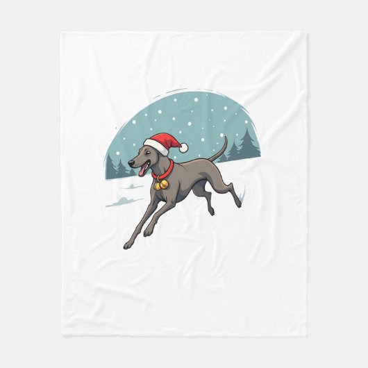 Greyhound Feestelijke Sprint hond Fleece Deken (Voorkant)
