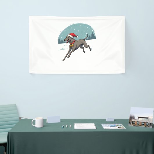 Greyhound Feestelijke Sprint hond Spandoek (Beurs)