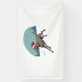 Greyhound Feestelijke Sprint hond Spandoek (Verticaal)