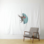 Greyhound Feestelijke Sprint hond Wandkleed (In Situ (horizontaal))