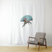 Greyhound Feestelijke Sprint hond Wandkleed (In situ)