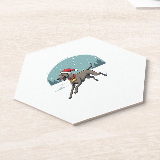 Greyhound feestelijke sprint kartonnen onderzetters (Schuin)