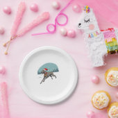 Greyhound feestelijke sprint papieren bordje (Feest)