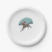 Greyhound feestelijke sprint papieren bordje (Voorkant)