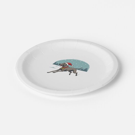 Greyhound feestelijke sprint papieren bordje (Gekanteld)