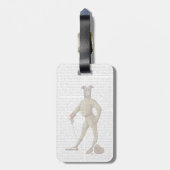 Greyhound Fencer Dark Full 2 Bagagelabel (Achterkant verticaal)