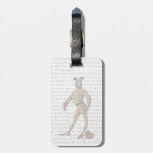 Greyhound Fencer Dark Full 2 Bagagelabel (Achterkant verticaal)