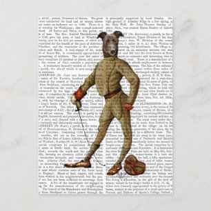 Greyhound Fencer Dark Full 2 Briefkaart