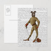 Greyhound Fencer Dark Full 2 Briefkaart (Voorkant / Achterkant)