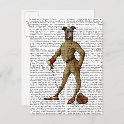 Greyhound Fencer Dark Full 2 Briefkaart (Voorkant / Achterkant)