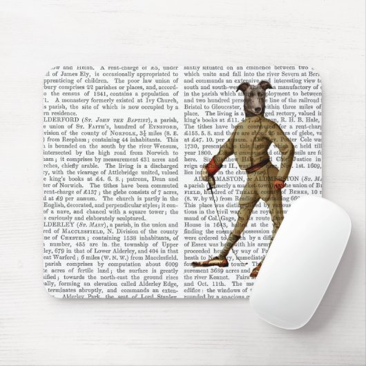 Greyhound Fencer Dark Full 2 Muismat (Met muis)