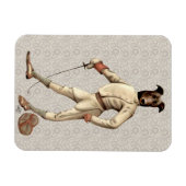 Greyhound Fencer in Cream Full 2 Magneet (Horizontaal)