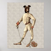 Greyhound Fencer in Cream Full Poster (Voorkant)