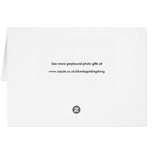 Greyhound-fotokaart (Achterkant Horizontaal)