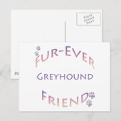 Greyhound Furever Briefkaart (Voorkant / Achterkant)