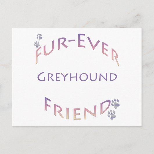 Greyhound Furever Briefkaart (Voorkant)