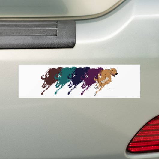 Greyhound Gear Bumpersticker (Op auto)