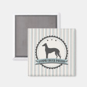 Greyhound Gepensioneerde Racer 45 mph luie hond Magneet (Voorkant / Achterkant)