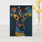 Greyhound - Gepensioneerde Racing Greyhound Rescue Kaart (Gele Bloem)