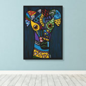 Greyhound - Gepensioneerde Racing Rescue Canvas Afdruk (Insitu (Houten vloer))