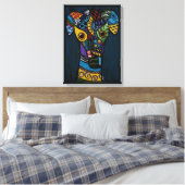 Greyhound - Gepensioneerde Racing Rescue Canvas Afdruk (Insitu (Slaapkamer))