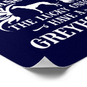 Greyhound guardian angel-typografie poster (Hoek)