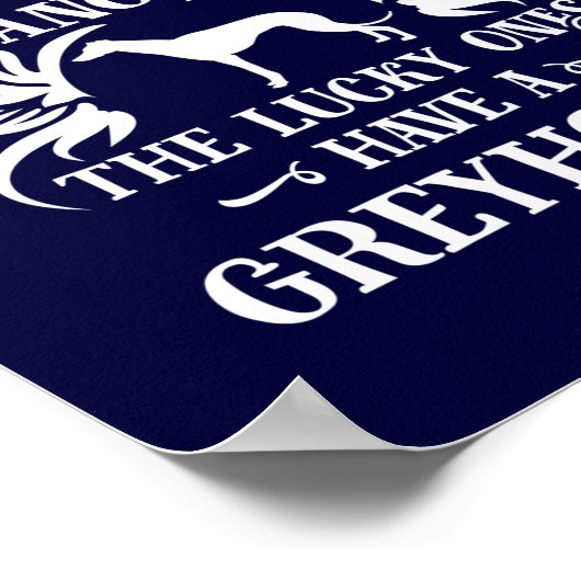 Greyhound guardian angel-typografie poster (Hoek)