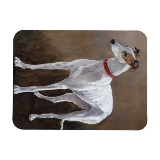 Greyhound Gus Hond Art Magnet Magneet (Horizontaal)