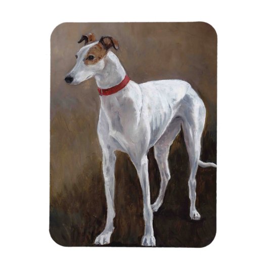 Greyhound Gus Hond Art Magnet Magneet (Verticaal)