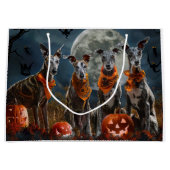 Greyhound Halloween Griezelen Groot Cadeauzakje (Voorkant)