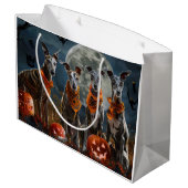 Greyhound Halloween Griezelen Groot Cadeauzakje (Achterkant Gekanteld)