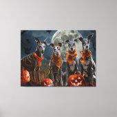 Greyhound Halloween Spoken Canvas Afdruk (Voorkant)