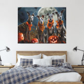 Greyhound Halloween Spoken Canvas Afdruk (Insitu (Slaapkamer))